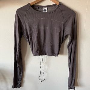 Purple Gymshark cropped long sleeve